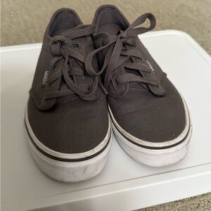 Vans Charcoal Canvas Sneakers boys Sz 3